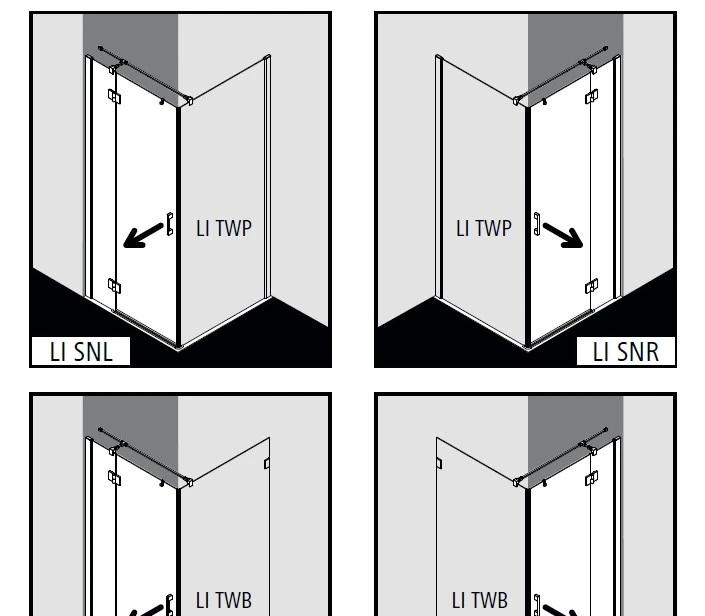 Душевая дверь - Kermi, Liga, 5x90x200 см, LI SNL 09020 3PK