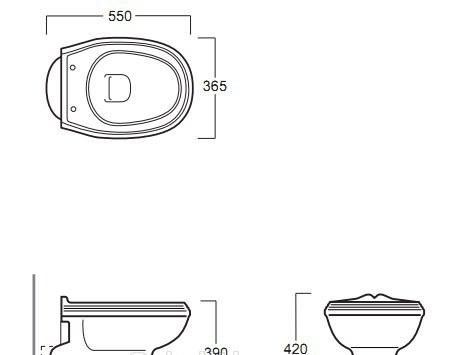 Simas Arcade, Унитаз приставной, AR811bi