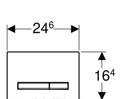 Кнопка смыва - Geberit, Sigma 50, 1.4x24.6x16.4 см, 115.788.00.2