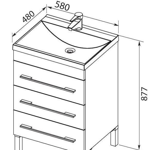 Aquanet Верона, Тумба с раковиной, 00212876