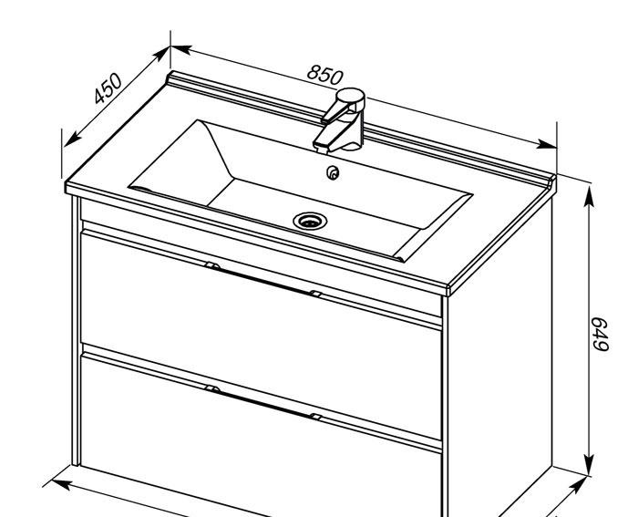 Aquanet Тулон, Тумба для раковины, ETNA-M-1500-2A-SO-BL-L
