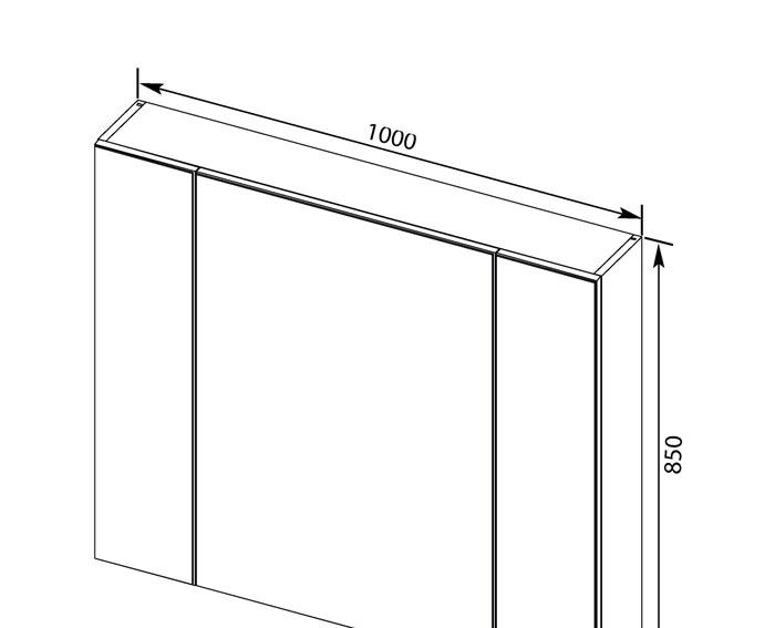 Aquanet Эвора, Шкаф-зеркало, BB320ANM-BL / BB320ANM