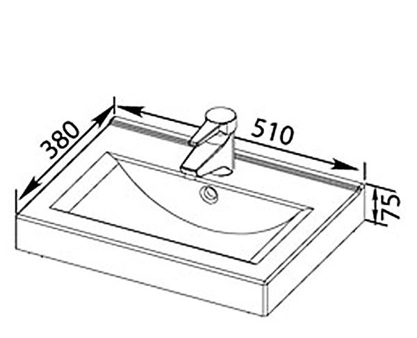 Aquanet Shenxin, Мебельная раковина, 00169709