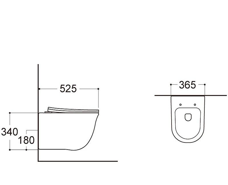 Aquatek Классик, Унитаз подвесной с инсталляцией и кнопкой, SET AQUATEK КЛАССИК-009 4в1