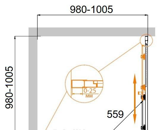Душевой уголок - Cezares, Molveno, 100x100x190 см, MOLVENO-A-2-100-P-Cr