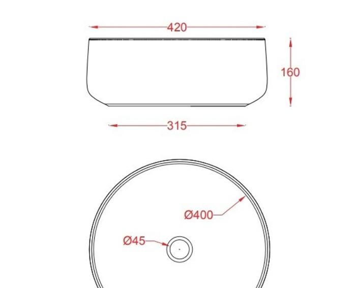 ArtCeram Cognac, Раковина, COL001 05 00