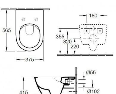 Villeroy&Boch Subway 2.0, Унитаз подвесной, 5614R001