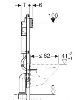 Инсталляция для унитаза - Geberit, Duofix, 13.5x50x112 см, 111.301.KJ.5