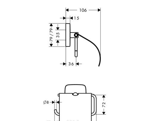 Hansgrohe PuraVida, Держатель туалетной бумаги, 41508000
