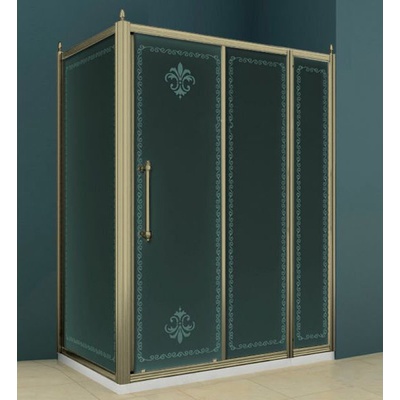 Душевой уголок - Cezares, Retro, 150x90x195 см, RETRO-AH-11-30+120/90-SCORREVOLE-CP-Br / RETRO-A-AH-11-30+120/90-SCORREVOLE-CP-Br