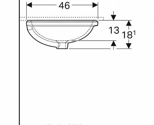 Geberit Variform, Раковина, 500.754.01.2