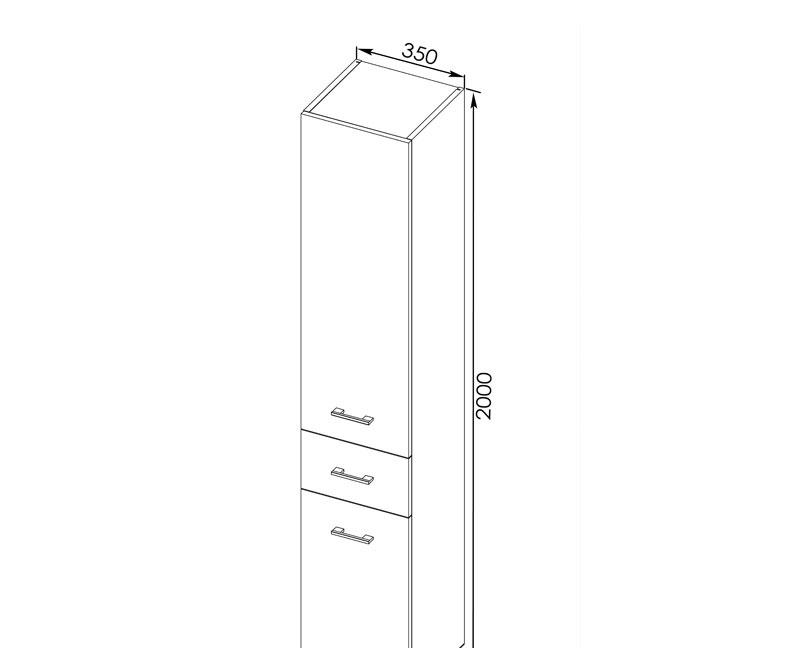 Aquanet Верона, Шкаф-пенал, 00178973