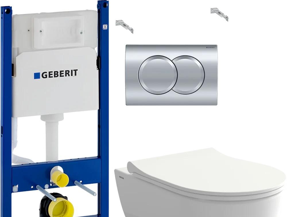 Geberit без коллекции, Унитаз подвесной с инсталляцией и кнопкой, BB062CHR-GR/BB062SC-GR