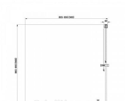 Душевой уголок - Aquanet, Delta Cube, 90x90x200 см, 00183212