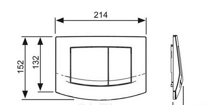 Tece Ambia, Унитаз подвесной с инсталляцией и кнопкой, 9400405.WC2