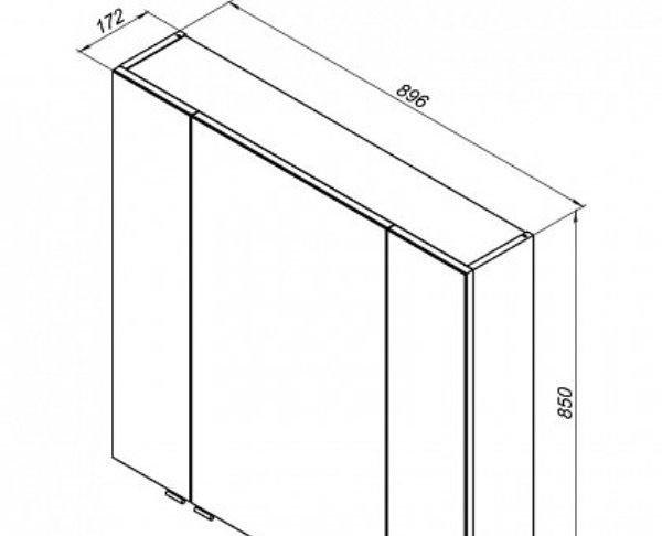 Aquanet Алвита, Шкаф-зеркало, 00240110
