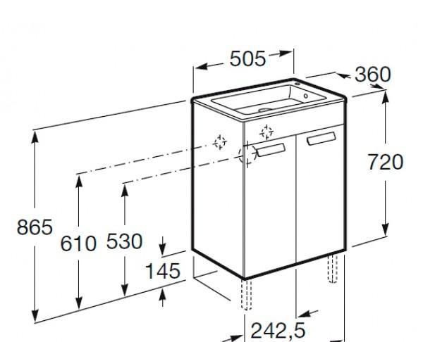 Roca Debba, Тумба для раковины, ZRU9302710