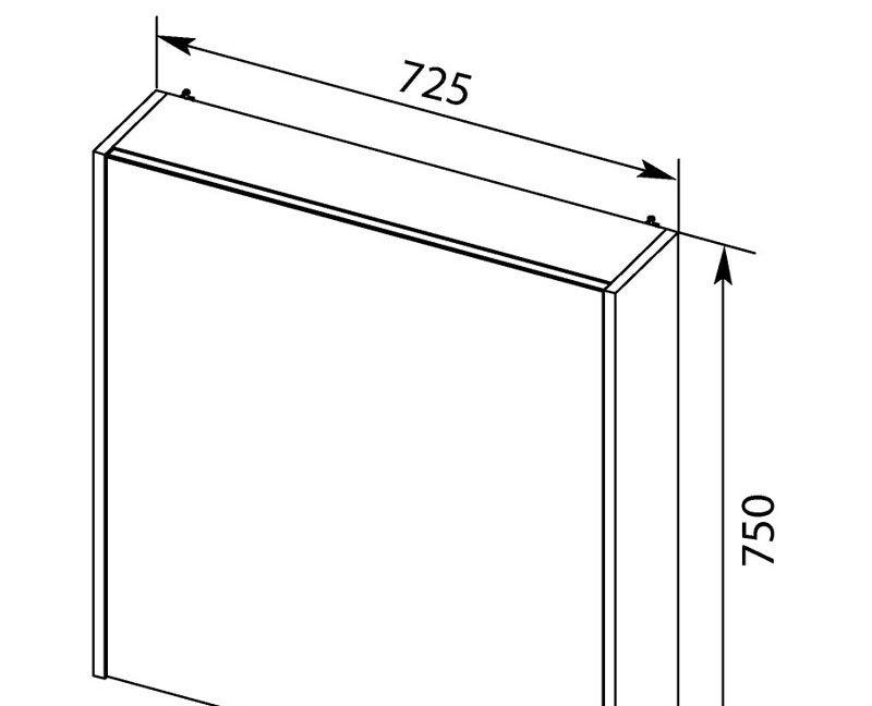 Aquanet Остин, Шкаф-зеркало, 00201735