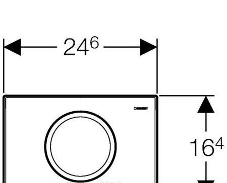 Кнопка смыва - Geberit, Delta 11, 2.5x24.6x16.4 см, 115.120.11.1
