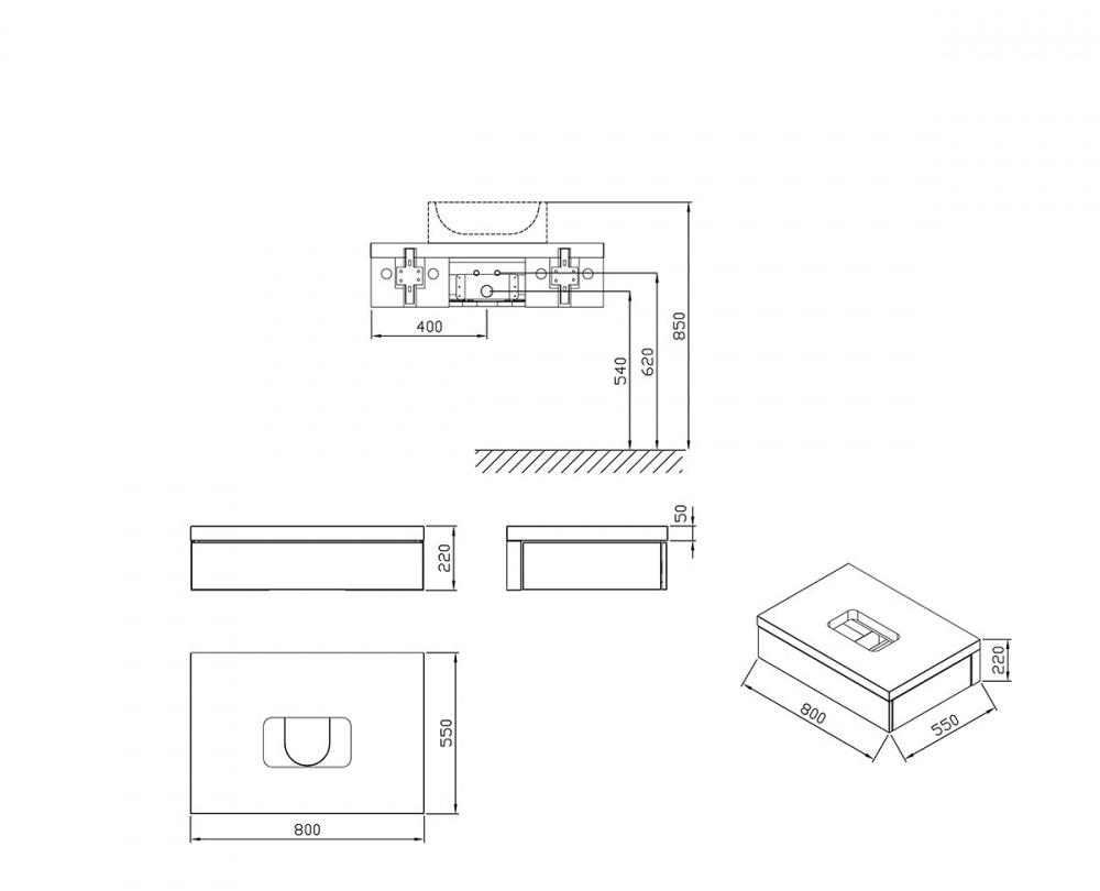Ravak Formy, Тумба для раковины, X000001029