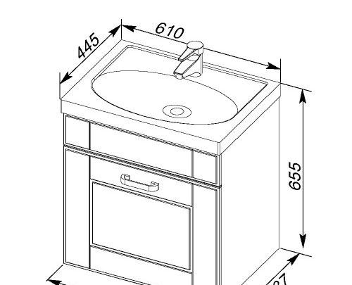 Aquanet Рондо, Тумба для раковины, 00196779