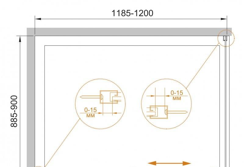 Душевой уголок - Cezares, Lucido, 120x90x195 см, LUCIDO-O-AH-1-120/90-C-Cr / LUCIDO-AH-1-120/90-C-Cr