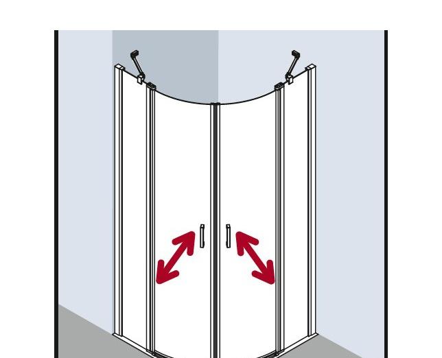 Душевой уголок - Kermi, Cada XS, 90x90x200 см, CKP5009020VPK