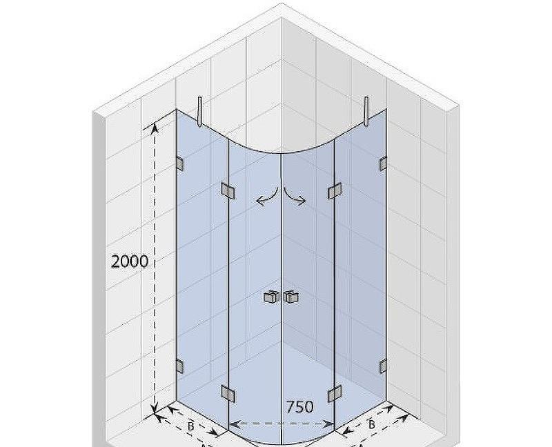 Душевой уголок - Riho, SZ Scandic NXT, 87x87x200 см, X309 GX04403C0 / GX04403C0 / G001107120