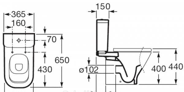 Roca Gap, Унитаз компакт, 342477000