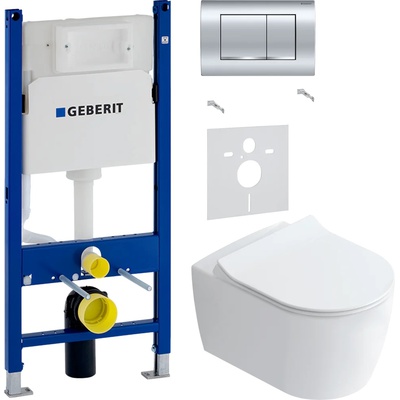 Geberit без коллекции, Унитаз подвесной с инсталляцией и кнопкой, 00179987 / 5660H101 / 5660H101 + 9M35S101