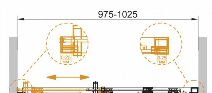Душевая дверь - Cezares, Duet Soft, 120x195 см, DUET SOFT-BF-1-120-C-Cr