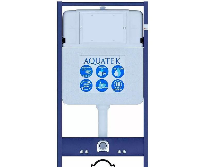 Aquatek Бетта, Унитаз подвесной с инсталляцией и кнопкой, SET AQUATEK БЕТТА