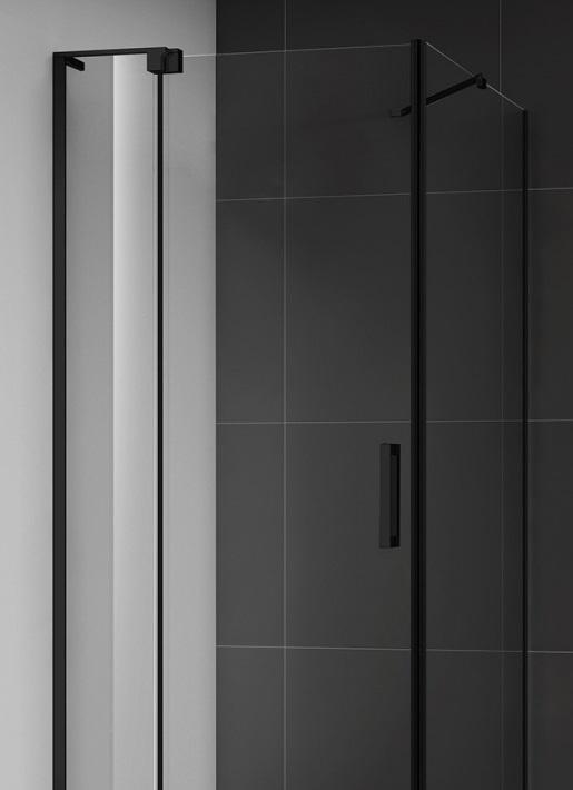 Душевой уголок - Cezares, Slider AH 1, 80x100x195 см, SLIDER-AH-1-80-90/100-C-NERO