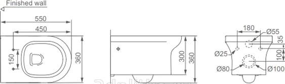 Geberit без коллекции, Унитаз подвесной с инсталляцией и кнопкой, PN48421BC