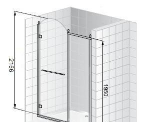 Душевая дверь - Cezares, Retro, 120x195 см, RETRO-A-B-12-120-CP-Br-L / RETRO-B-12-120-CP-Br-L