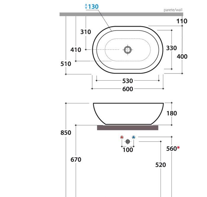 Globo Forty3, Раковина, SC012.BI*0