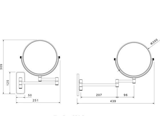 Aquatek без коллекции, Косметическое зеркало, AQ4911CR