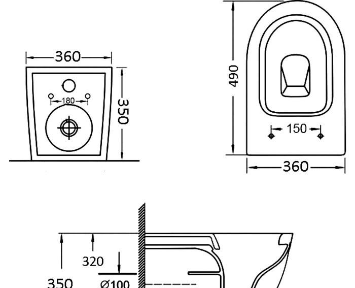 Grossman без коллекции, Унитаз подвесной с инсталляцией и кнопкой, 97.4455GMS.01.000