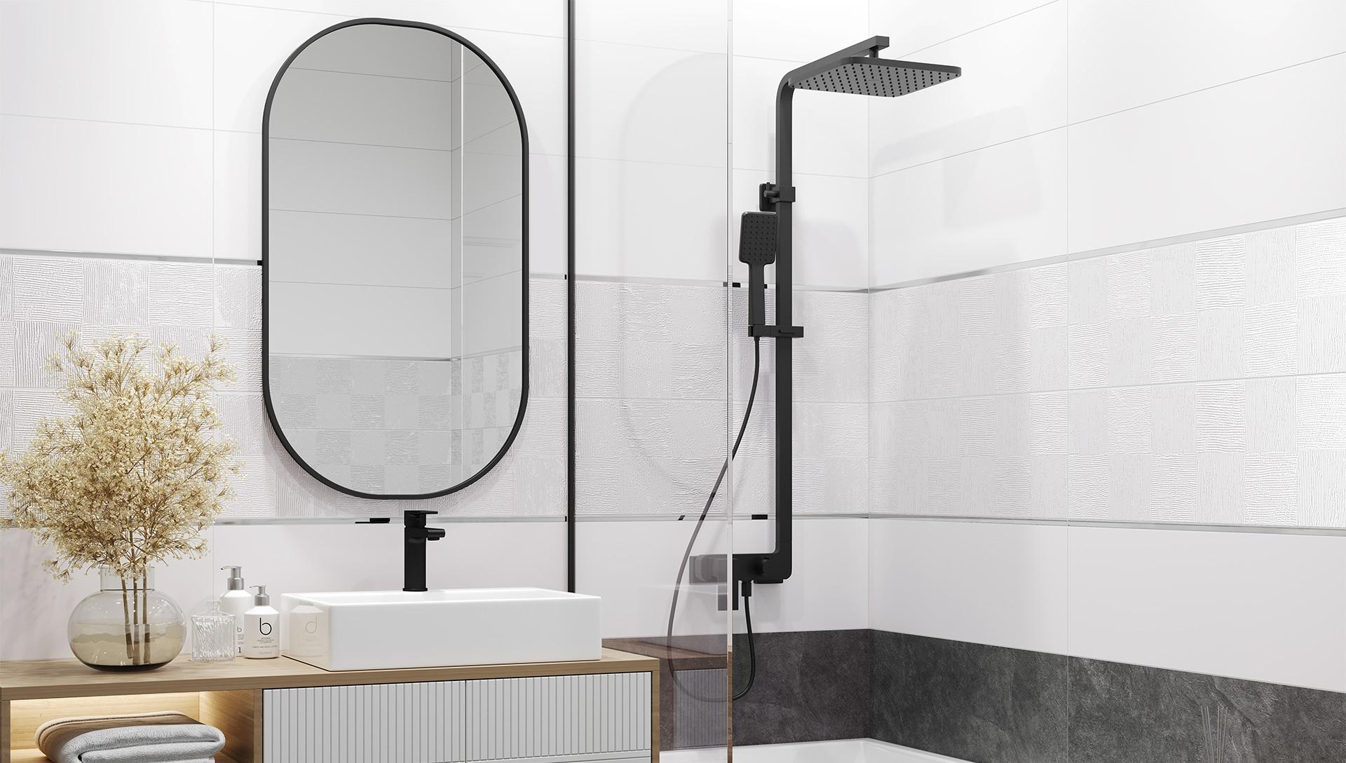 Картинка Delacora Grafito, Настенная плитка, 24.6x74 см