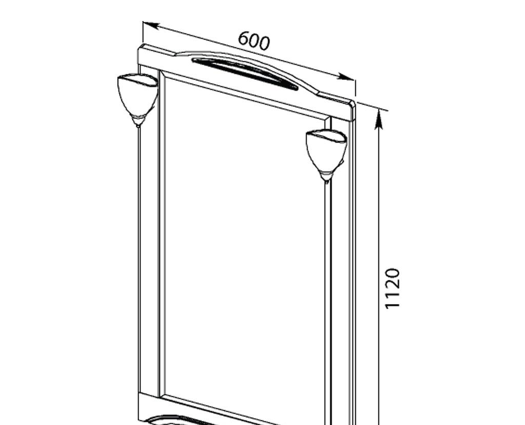 Aquanet Луис, Зеркало, Элеганс 105 / 4620008197388 / Вн Крв03