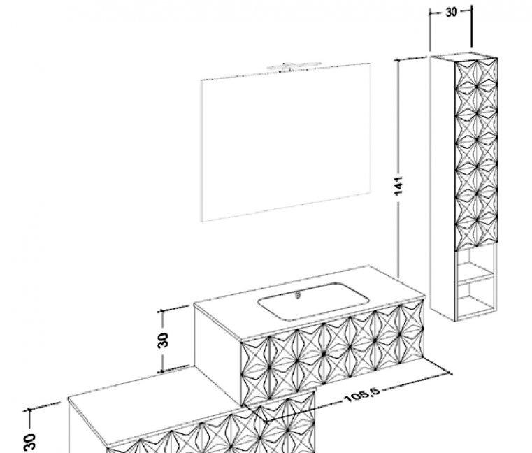 Cezares Lecce, Тумба для раковины, LCBS1051C.601