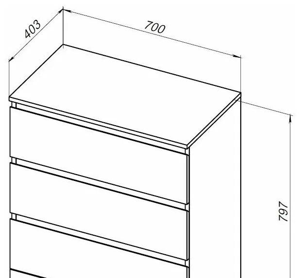 Aquanet Сканди, Комод, 302550 / 00302550