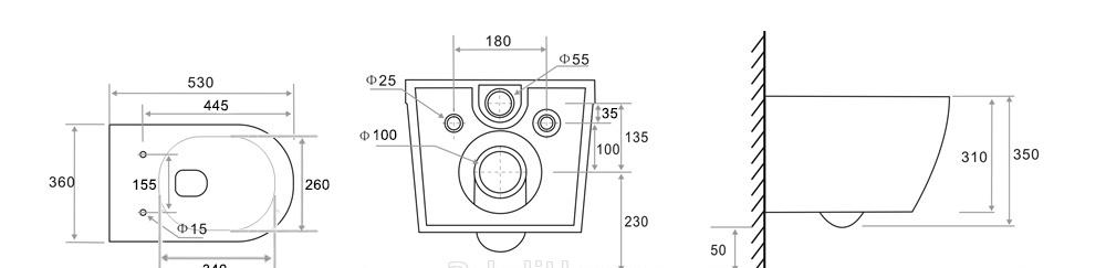 Tece TECEspring, Унитаз подвесной, 9700998P