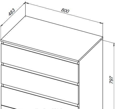 Aquanet Сканди, Комод, 00302543 / 302543