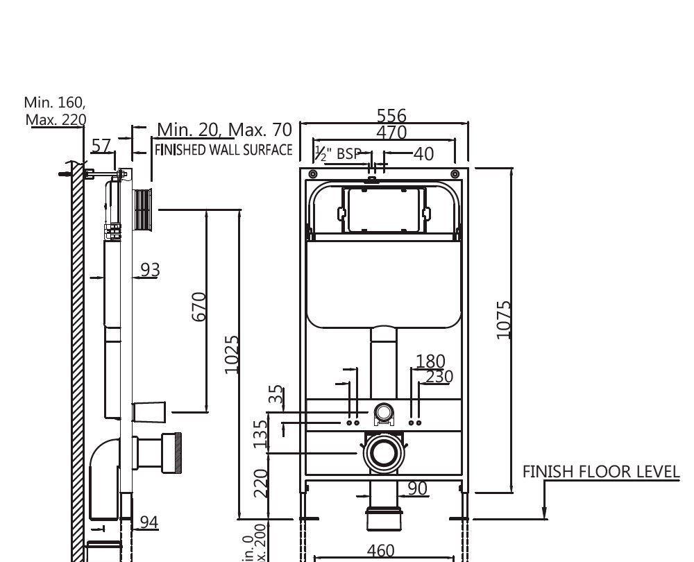 Jaquar Solo, Унитаз подвесной с инсталляцией и кнопкой, JAQUAR-WC-SET-03