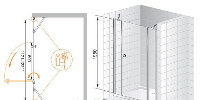 Душевая дверь - Cezares, Triumph, 120x195 см, TRIUMPH-D-B-13-30+60/30-P-Cr-R / TRIUMPH-B-13-30+60/30-P-Cr-R