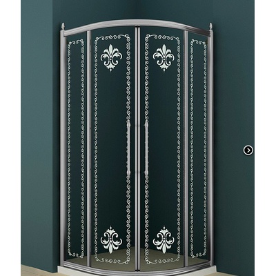 Душевой уголок - Cezares, Retro, 100x100x195 см, RETRO-A-R-2-100-SCORREVOLE-CP-Cr / RETRO-R-2-100-SCORREVOLE-CP-Cr