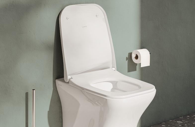 Vitra Zentrum Square, Унитаз подвесной с инсталляцией и кнопкой, 9875B003-7201