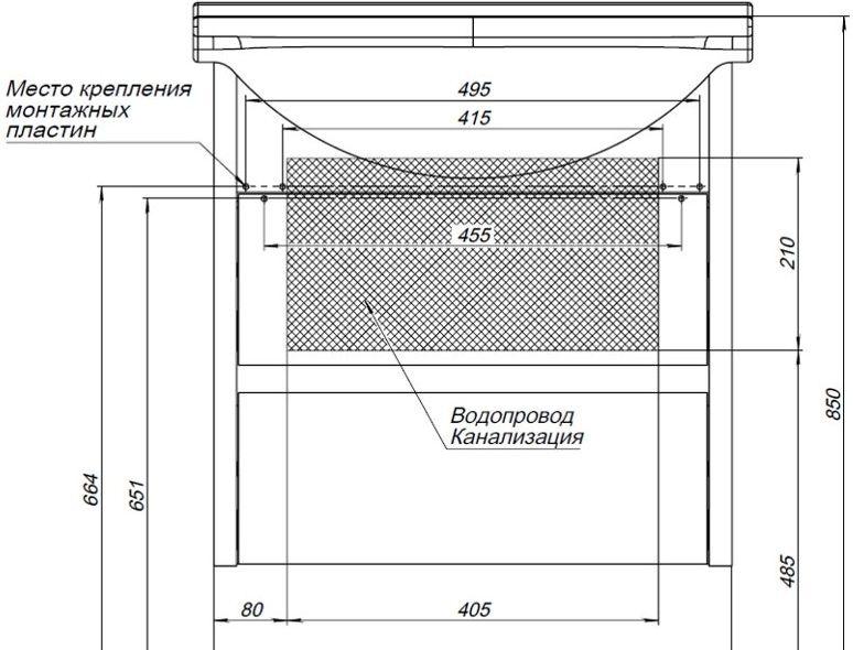 Aquanet Сидней, Тумба для раковины, 00243667