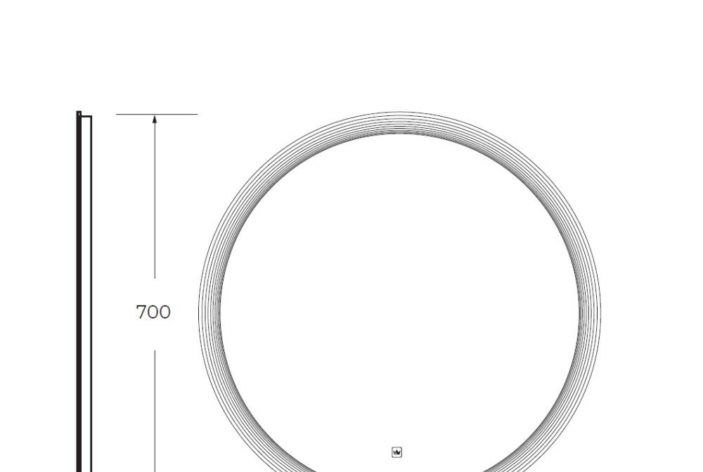 Cezares Eco, Зеркало, CZR-SPC-ECO-700-LED-TCH